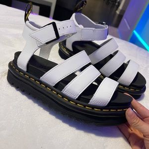 Dr. Martens white sandals